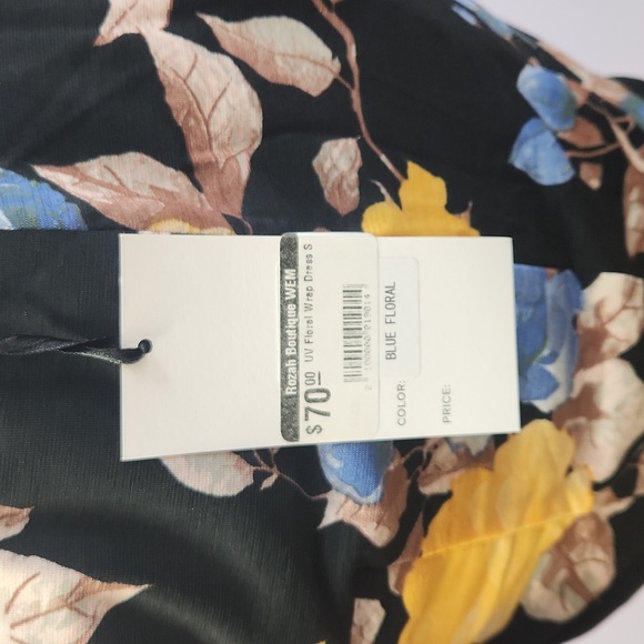 UNIQUE VINTAGE floral wrap dress - Picture 11 of 13